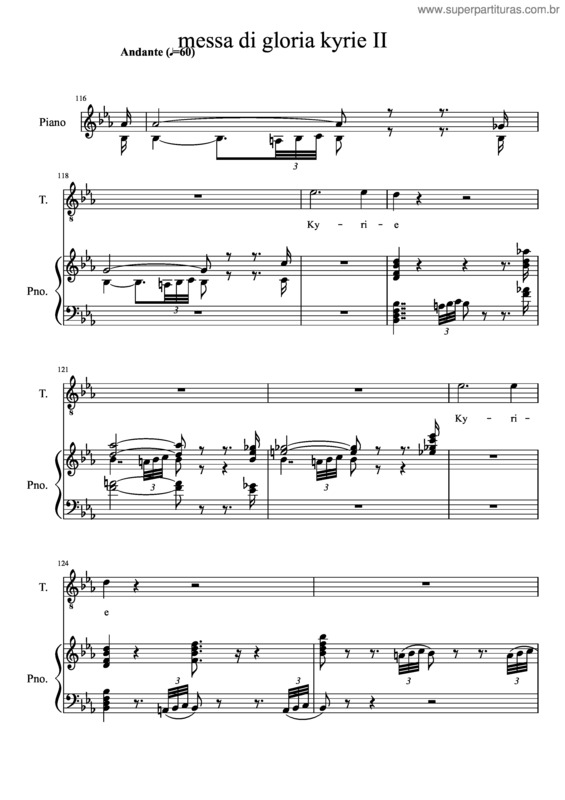 Partitura da música Kyrie Ii – Messa Di Gloria