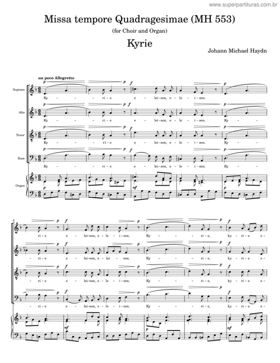 Partitura da música Kyrie Missa In Tempore Adventus Et Quadragesimae