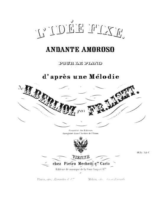 Partitura da música L Idée Fixe S.470