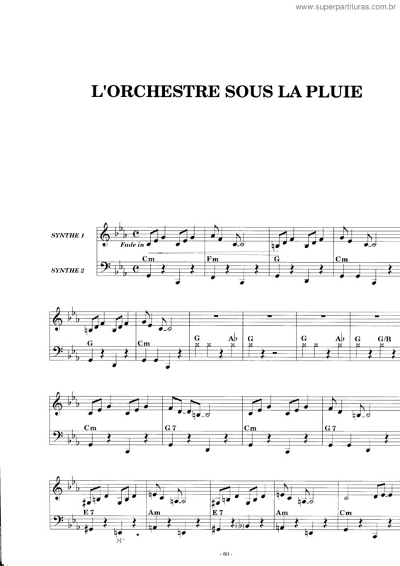 Partitura da música L`Orchestre Sous La Pluie