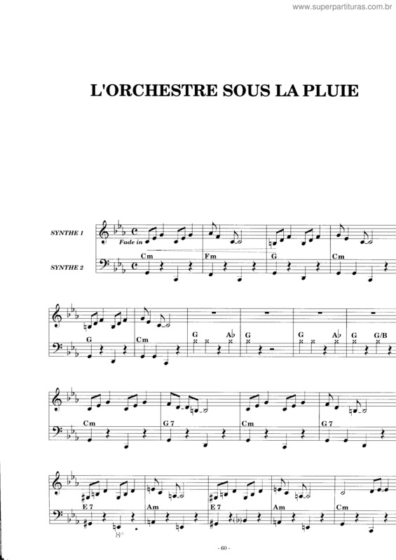 Partitura da música L`Orchestre Sous La Pluie