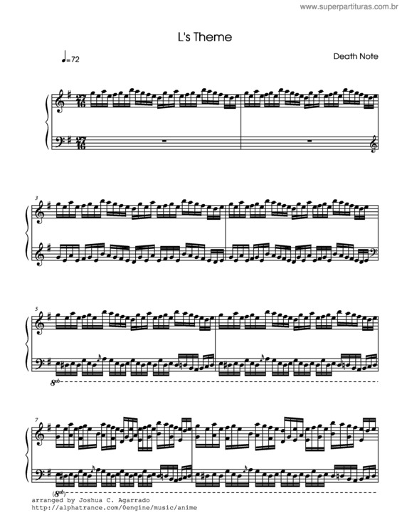 Partitura da música L`s Theme