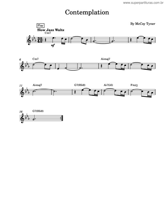 Partitura da música L08 12 Contemplation