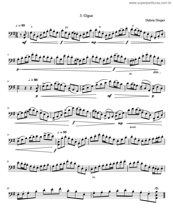 Partitura da música La Bailarina 3 Gigue