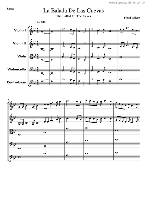 Partitura da música La Balada De Las Cuevas