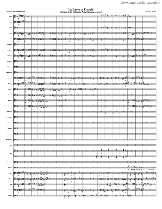 Partitura da música La Banca Di Francia