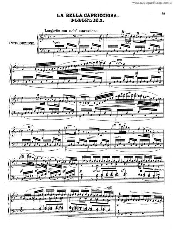 Partitura da música La Bella Capricciosa