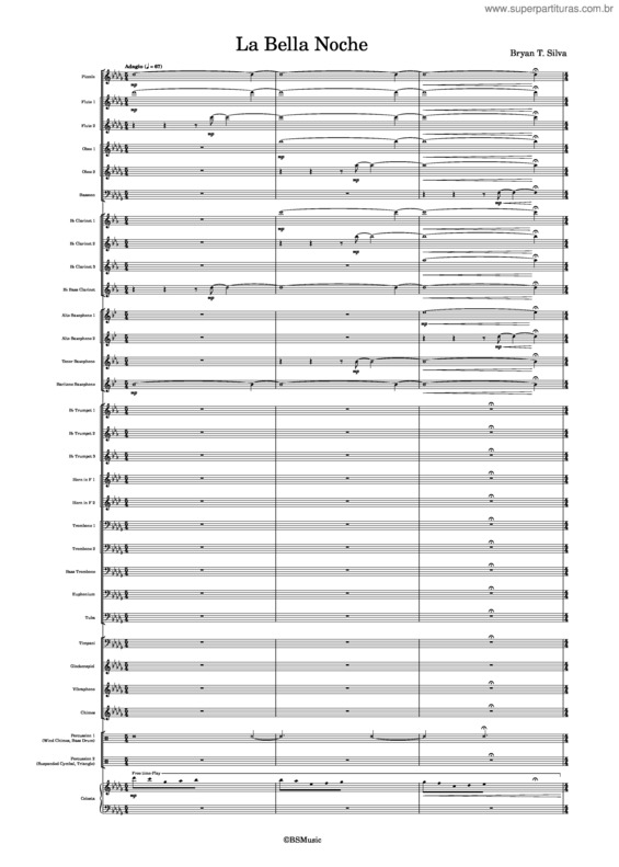 Partitura da música La Bella Noche