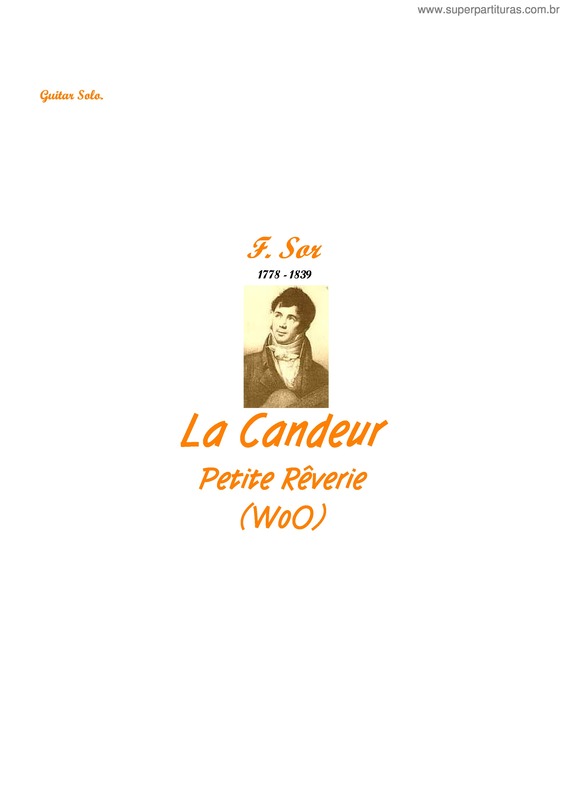 Partitura da música La Candeur v.2