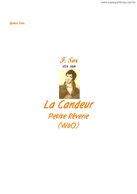 Partitura da música La Candeur v.2