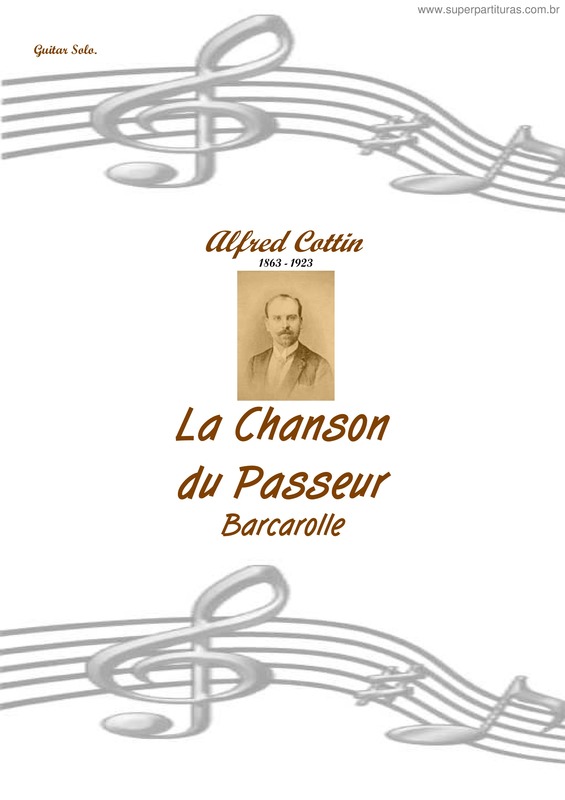 Partitura da música La Chanson du Passeur
