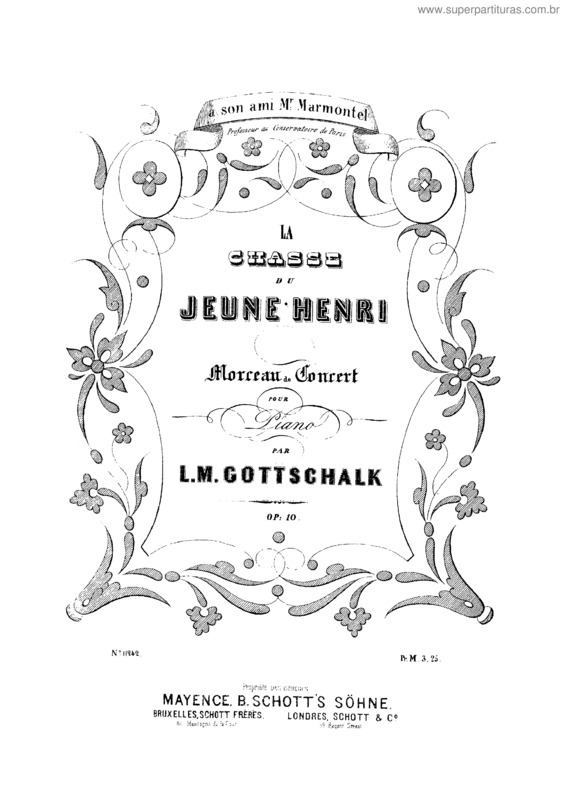 Partitura da música La chasse du jeune Henri