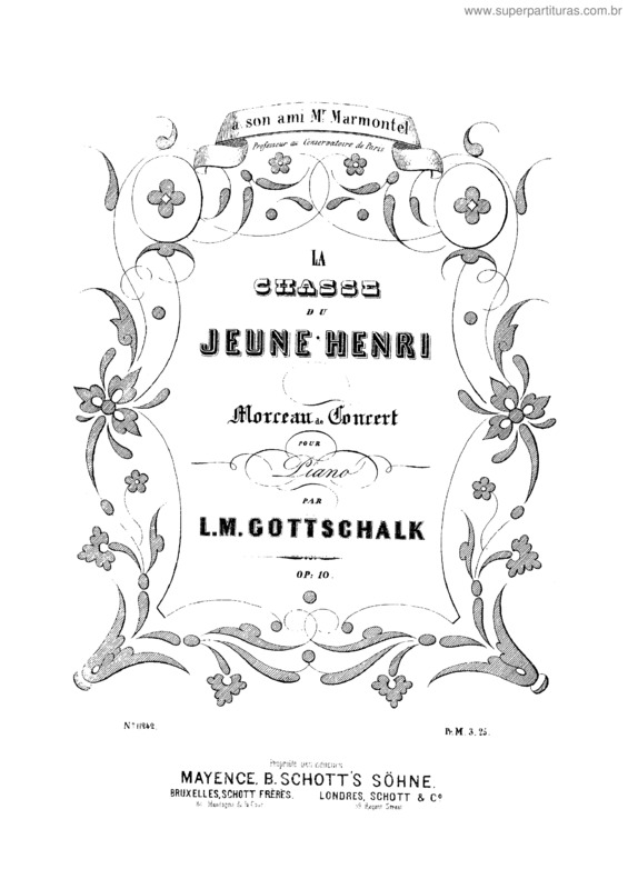 Partitura da música La chasse du jeune Henri