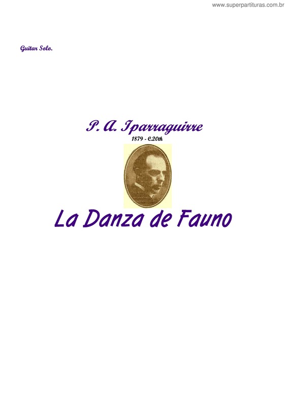 Partitura da música La Danza de Fauno