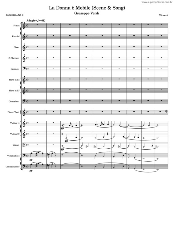 Partitura da música La Donna É Mobile v.6