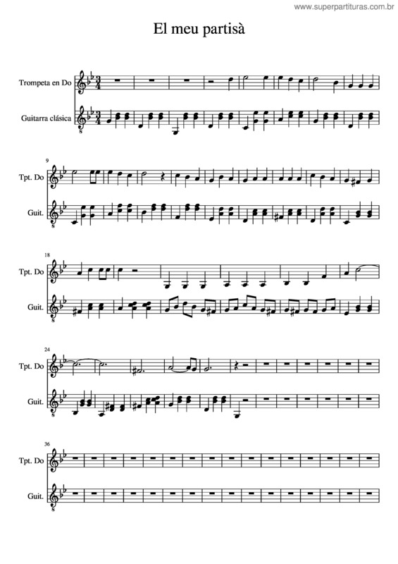 Partitura da música La Fabrica