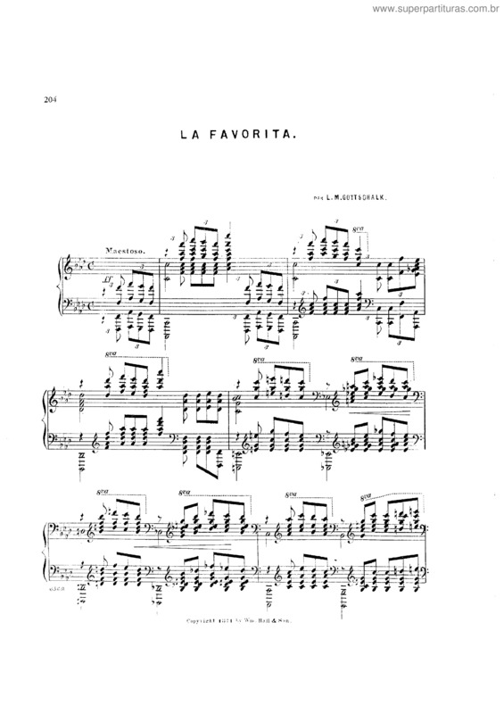 Partitura da música La Favorite