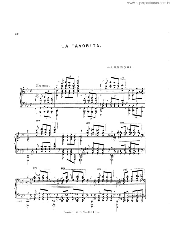 Partitura da música La Favorite