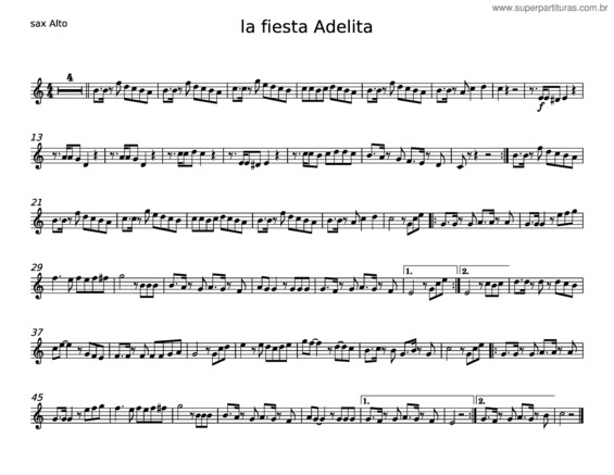 Partitura da música La Fiesta Adelita