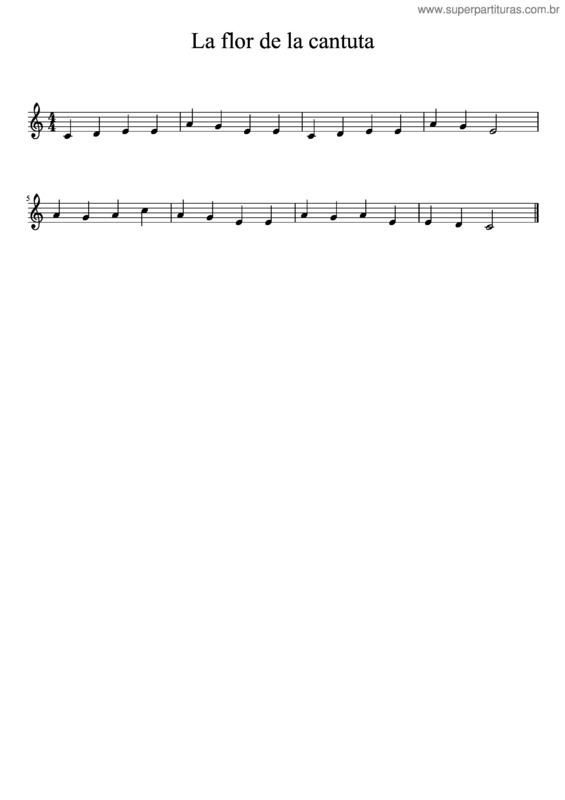 Partitura da música La Flor De La Cantuta v.3