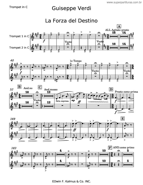 Partitura da música La Forza Del Destino v.12