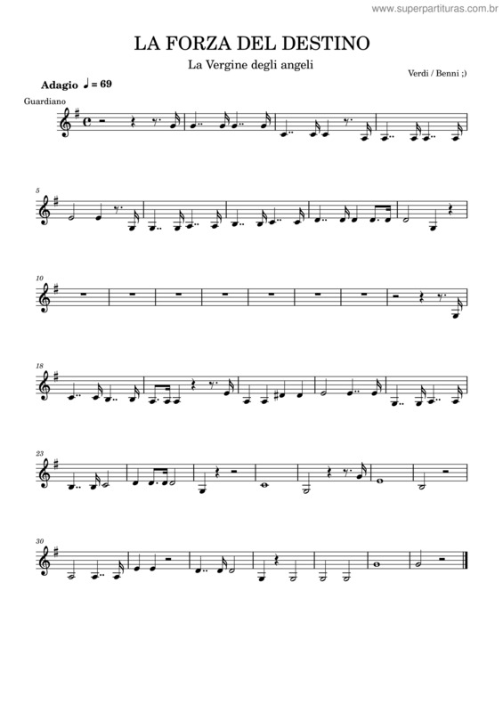 Partitura da música La Forza Del Destino v.15