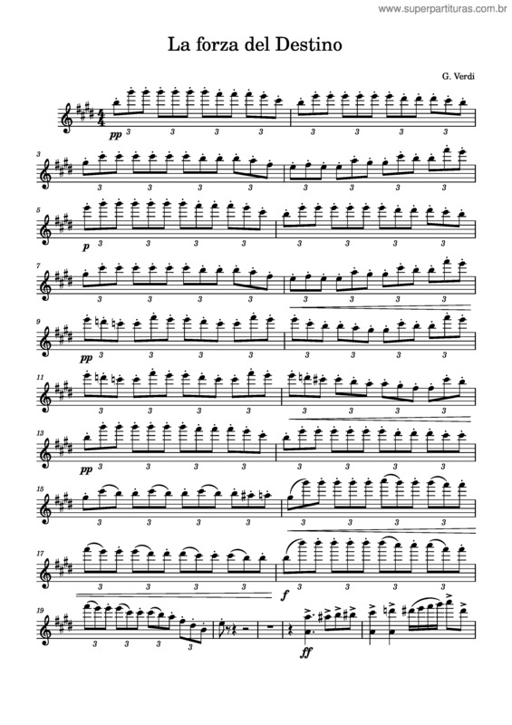 Partitura da música La Forza Del Destino v.7