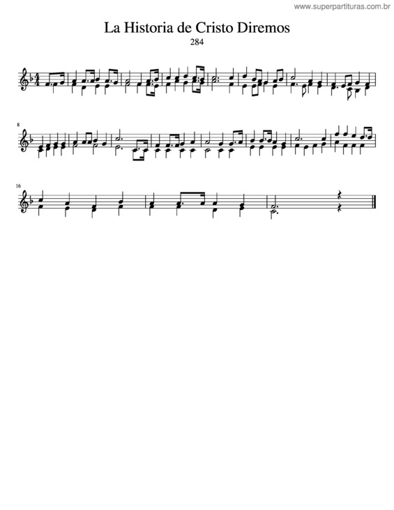 Partitura da música La Historia De Cristo Diremos