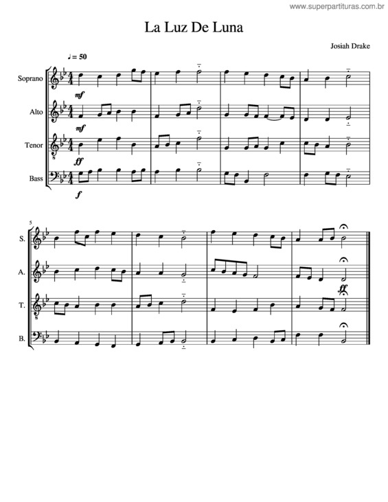 Partitura da música La Luz De Luna
