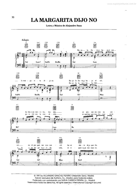 Partitura da música La Margarita Dijo No v.2