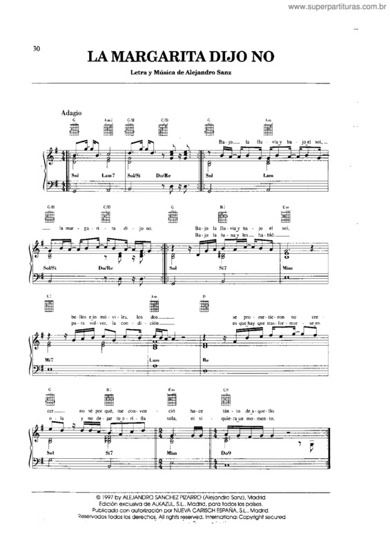 Partitura da música La Margarita Dijo No v.3