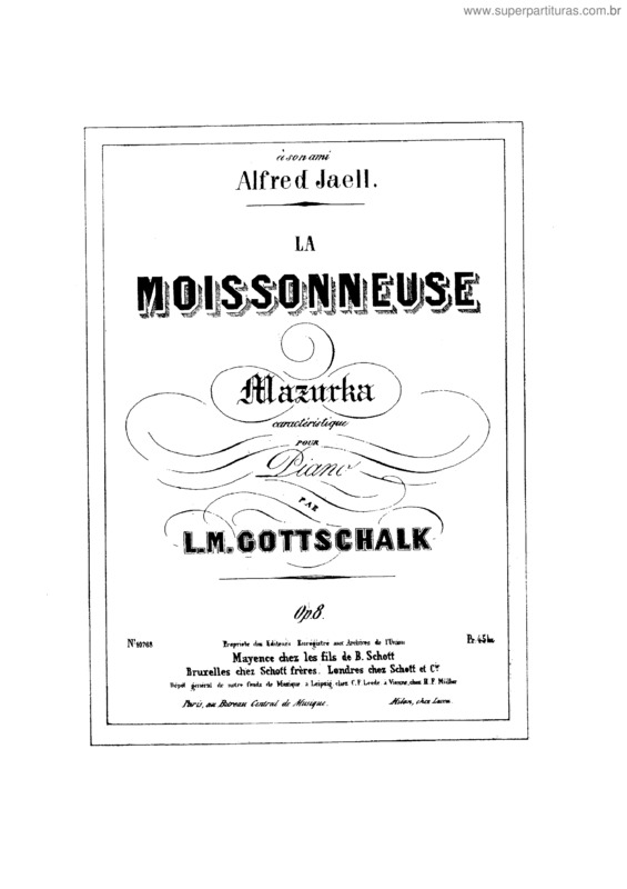Partitura da música La Moissonneuse