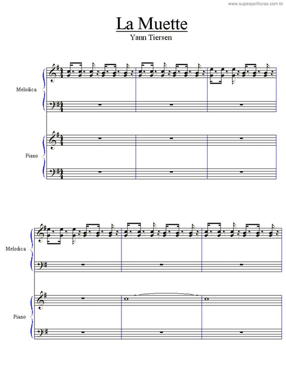 Partitura da música La Muette v.2