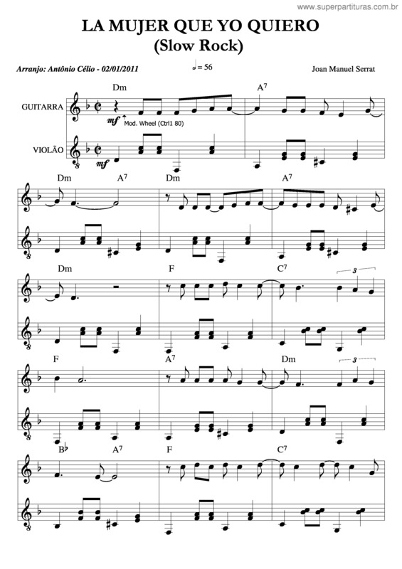 Partitura da música La Mujer Que Yo Quiero v.2