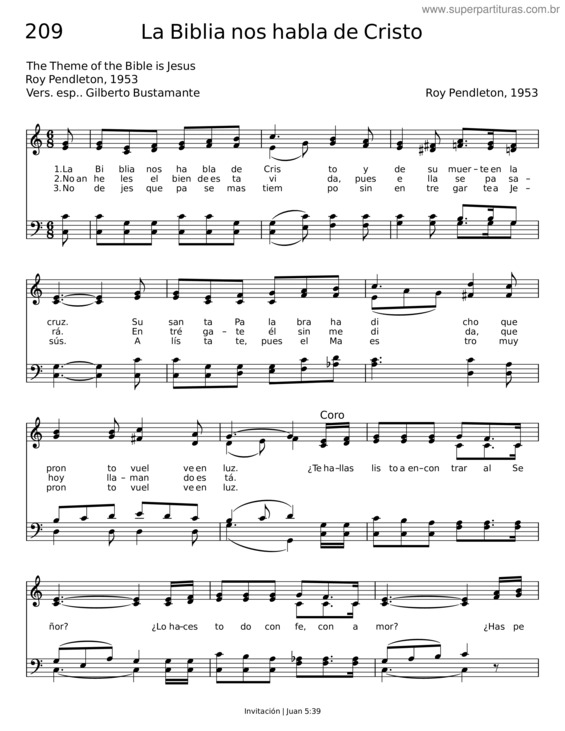 Partitura da música La Ninlia Nos Habla De Cristo – Roy Pendleton