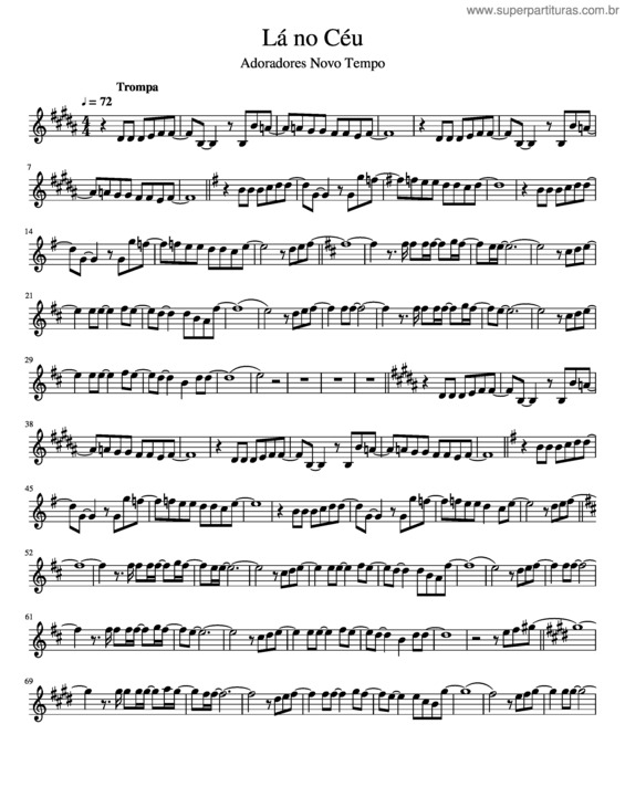 Partitura da música Lá No Céu v.11