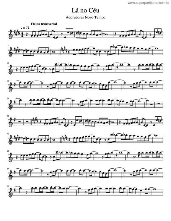 Partitura da música Lá No Céu v.6