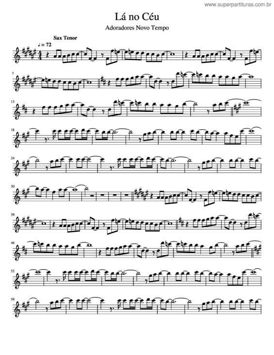 Partitura da música Lá No Céu v.7
