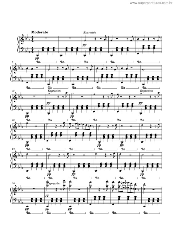 Partitura da música La Noche