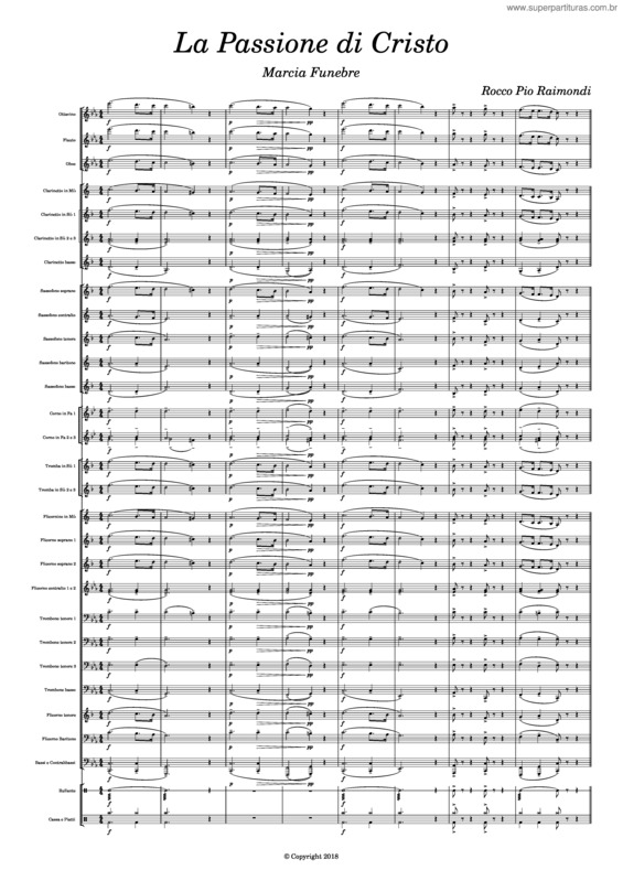 Partitura da música La Passione Di Cristo