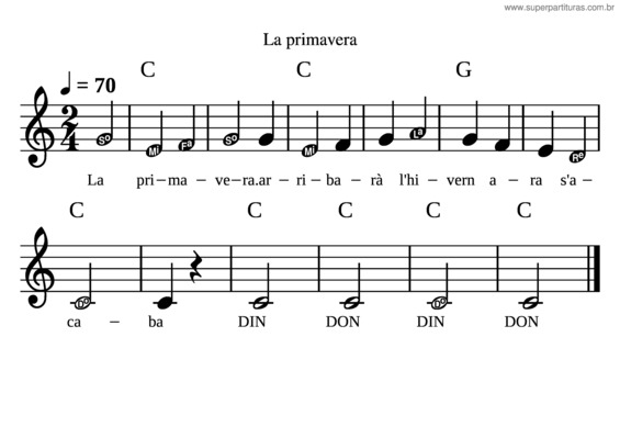 Partitura da música La Primavera Arriba Ja v.3