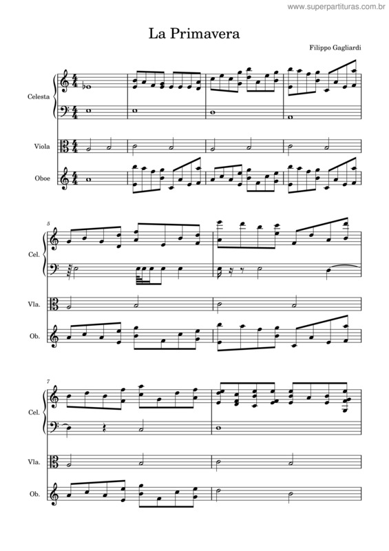 Partitura da música La Primavera v.12