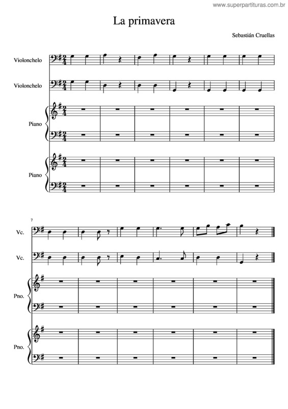 Partitura da música La Primavera v.4