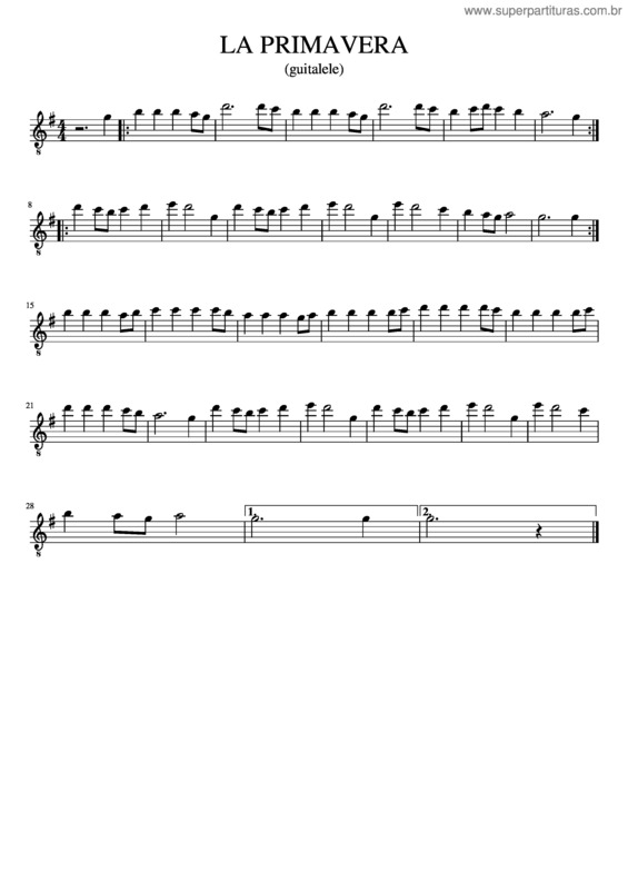 Partitura da música La Primavera v.6