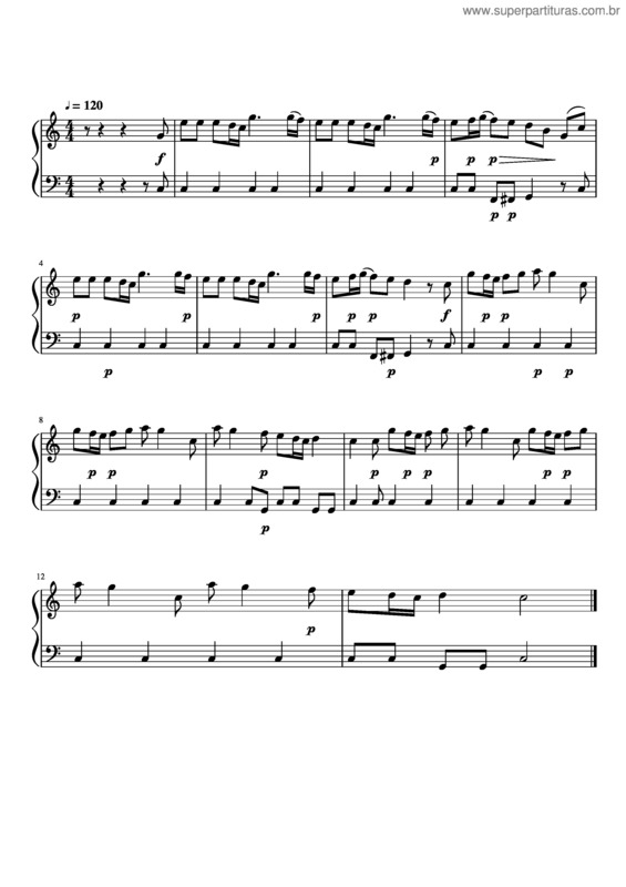 Partitura da música La Primavera v.8