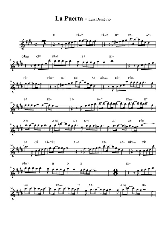 Partitura da música La Puerta v.4