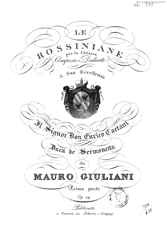 Partitura da música La Rossiniana