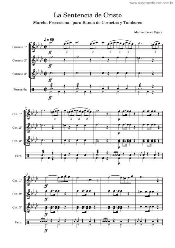 Partitura da música La Sentencia De Cristo