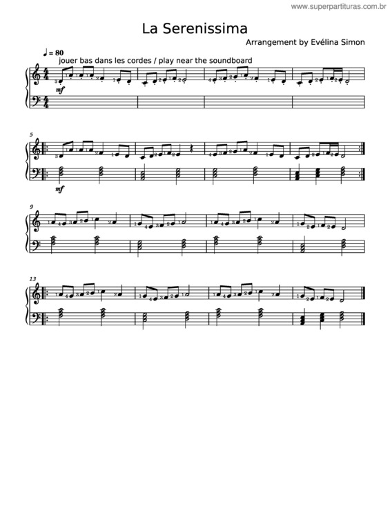 Partitura da música La Serenissima – Misc Traditional