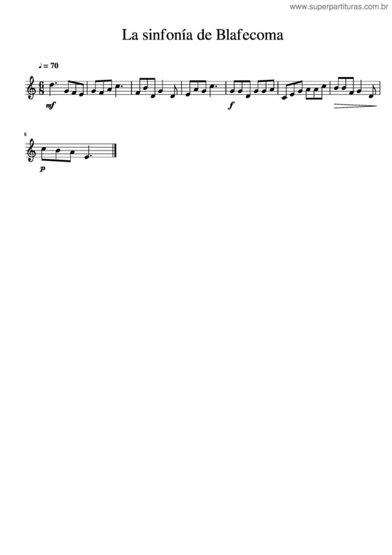 Partitura da música La Sinfonía De Blafecoma